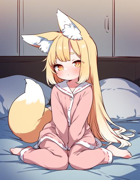 242099-2793653682-by done _(donezumi_), best quality, masterpiece, flat colors,_1girl, animal ear fluff, blonde hair, fox ears, fox girl, fox tail.png